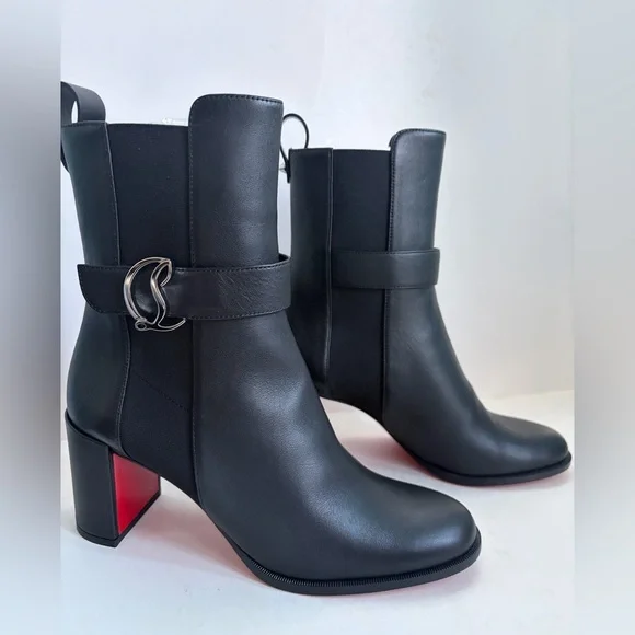 Christian Louboutin Leather 70 Chelsea Booties - Picture 6 of 16